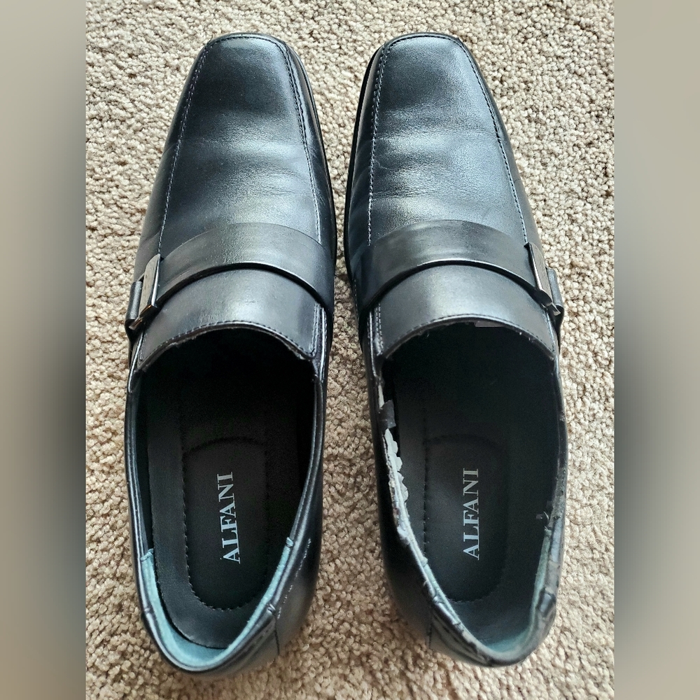 Alfani Men's Black Leather Dress Shoes